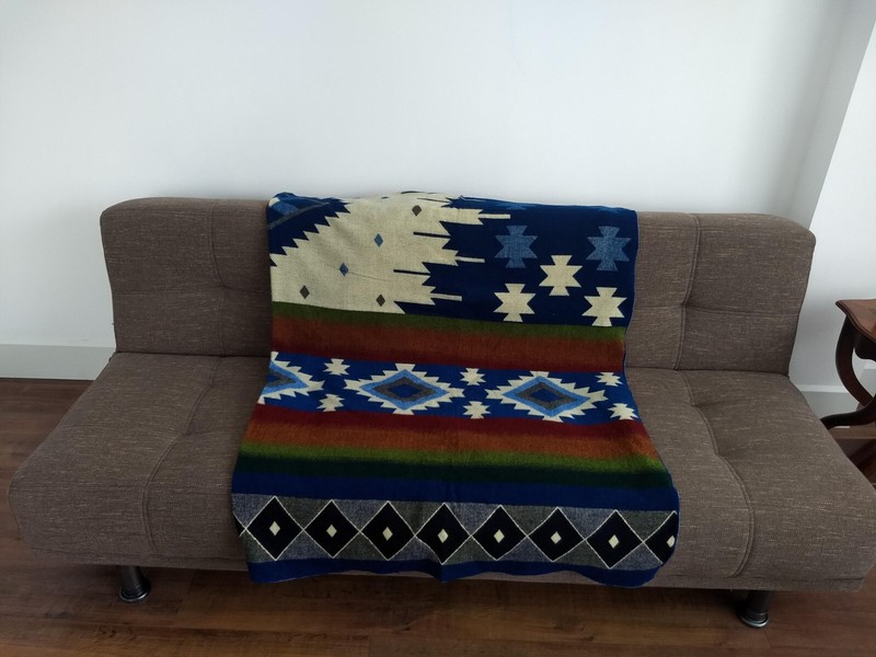 EXTRA LARGE SOFT WARM ALPACA BLANKET THROW SOUTHWEST PATTERN 75" X 90" gallery