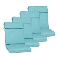 Aoodor 4Pcs Outdoor Polyester High Back Segmented Chair Cushion Patio Furniture