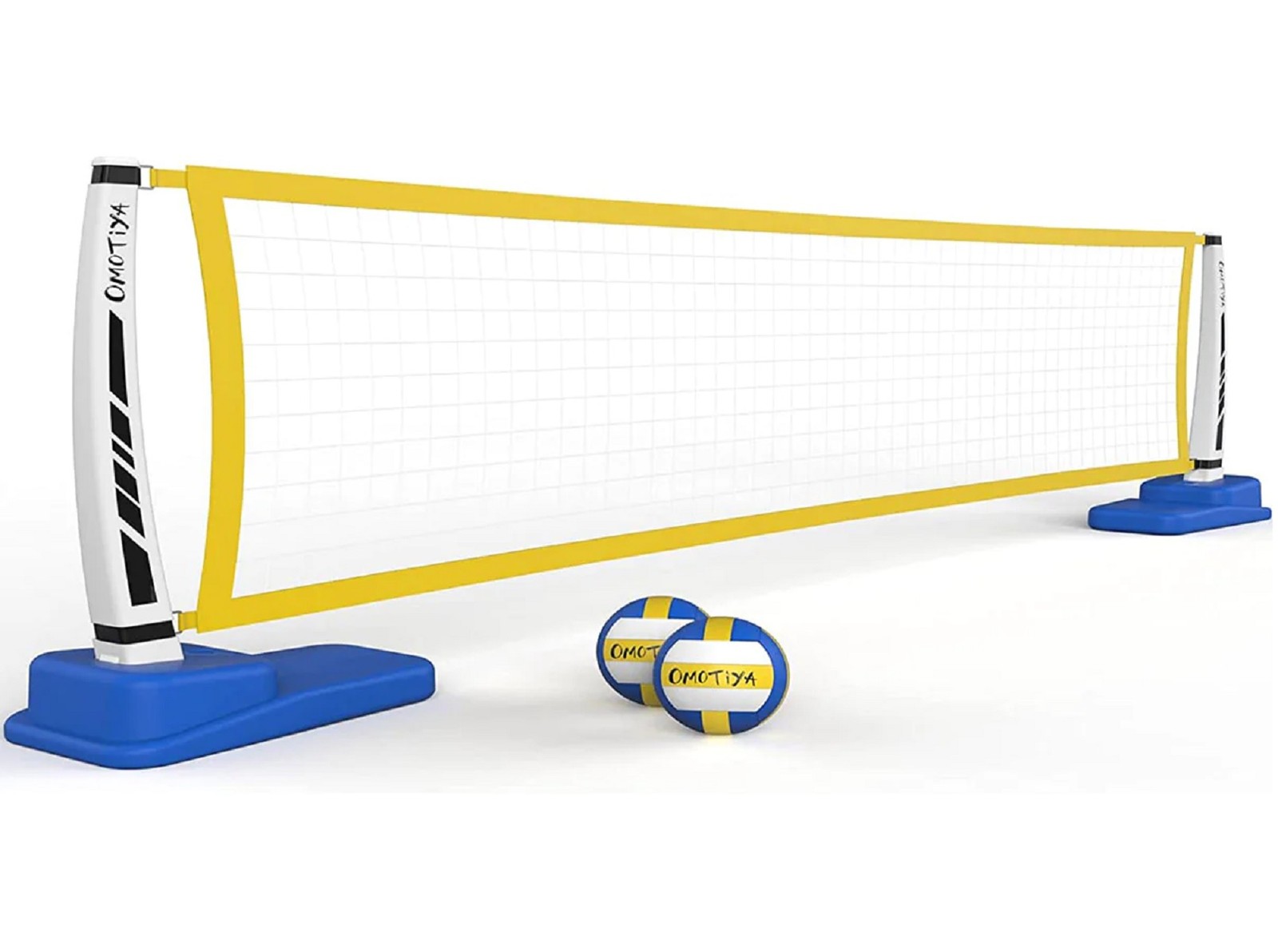 OMOTIYA Pool Volleyball Net Set with Base Net Volleyballs and Pump 39inch X 256i gallery
