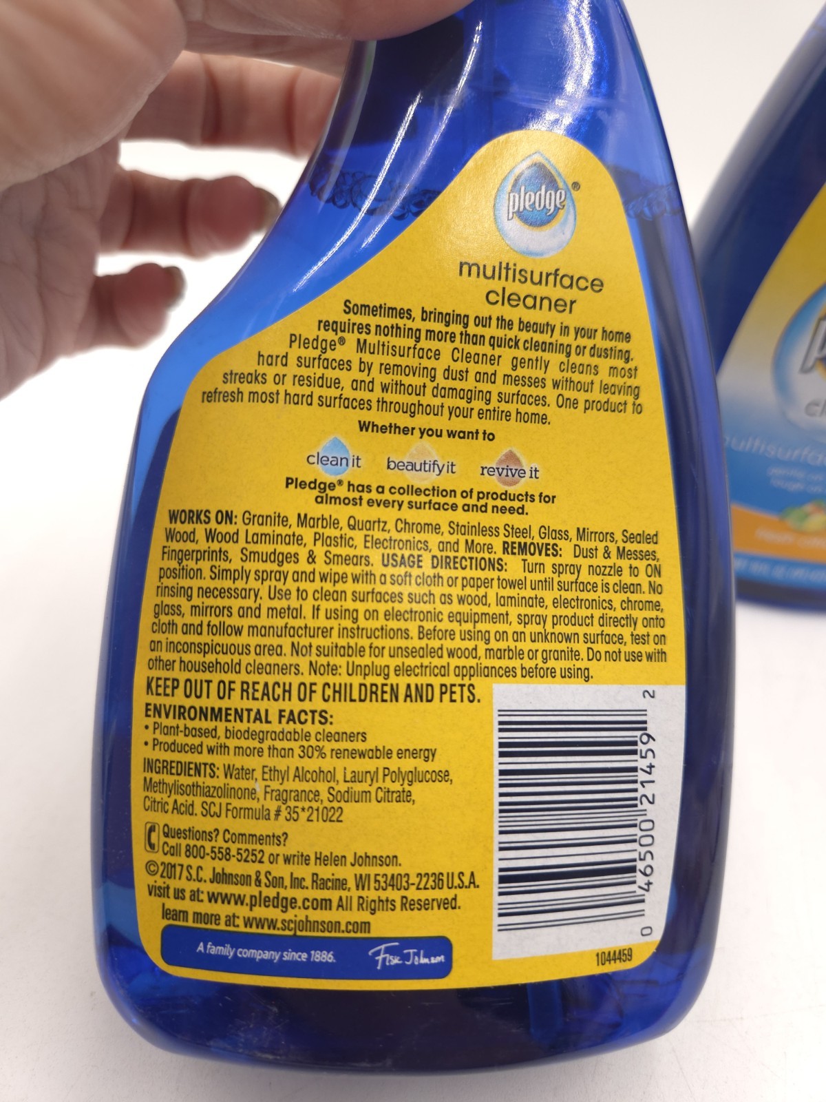 New Lot Of 2 Pledge Multi-Surface Clean It Fresh Citrus 16 Oz Bottles SC Johnson gallery