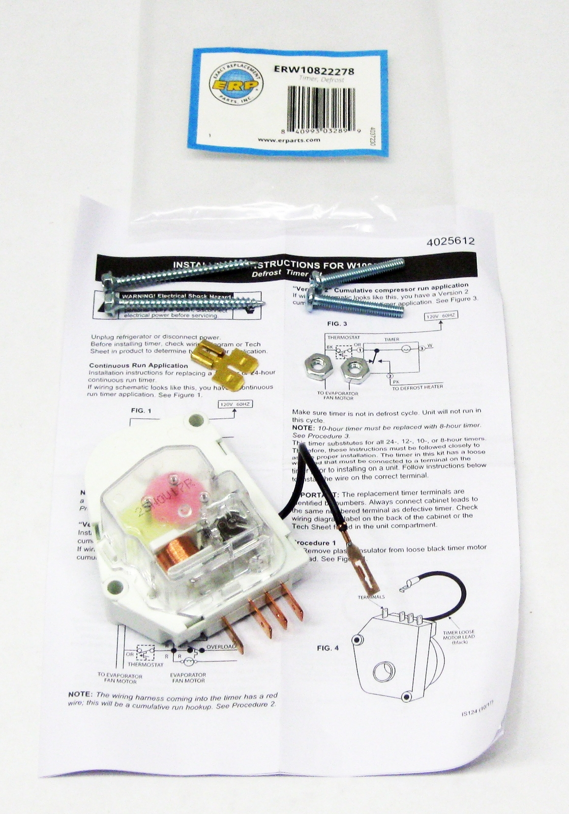 W10822278 Refrigerator Defrost Timer Control for Whirlpool AP5985208 PS11723171 gallery