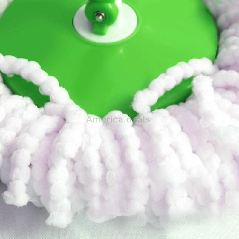 Mop Bucket Set Rolling Spin + 2x Easy wring Microfiber Mop Head Replacement gallery