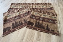 (3) Croscill Bear Mountain Unlined Tailored Valances 54×22 Inches