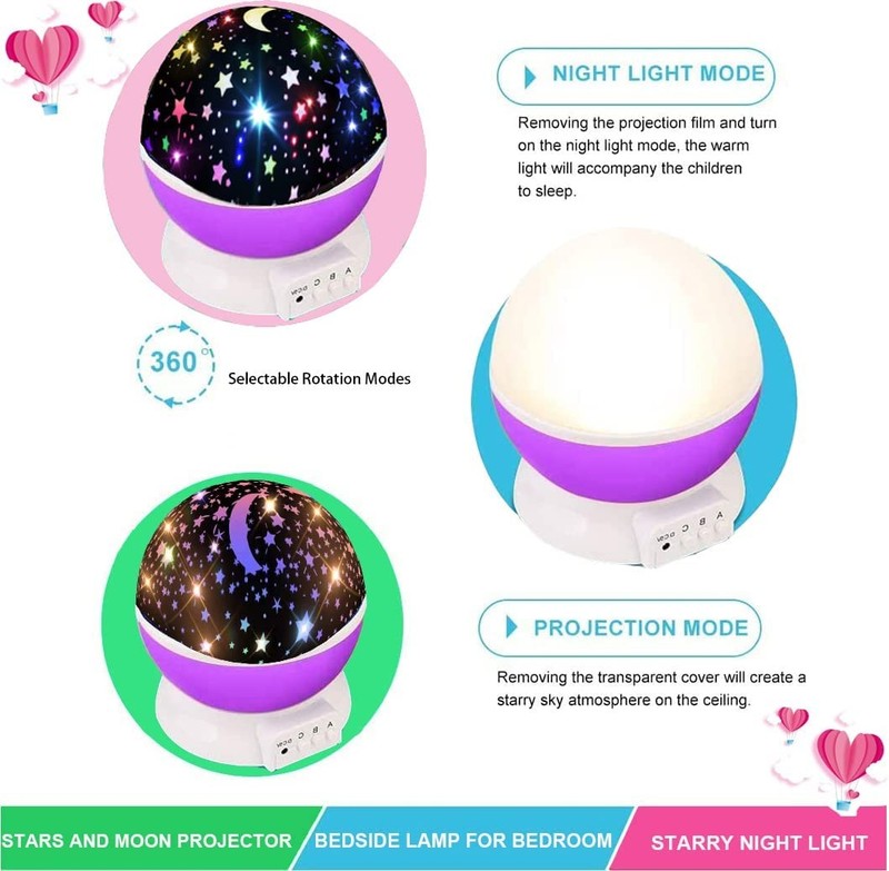 2 Pack Galaxy Star Projector Night Light, Romantic Bedroom Decor Lamp for Kids gallery