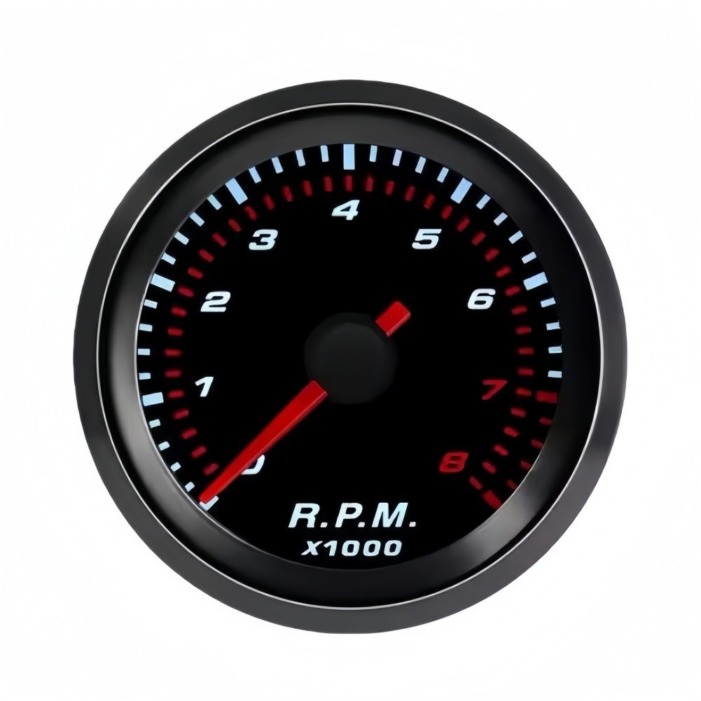 12V 52mm Tachometer with Mounting Bracket 0-8000 RPM for 1-8 Cylinder Engine gallery