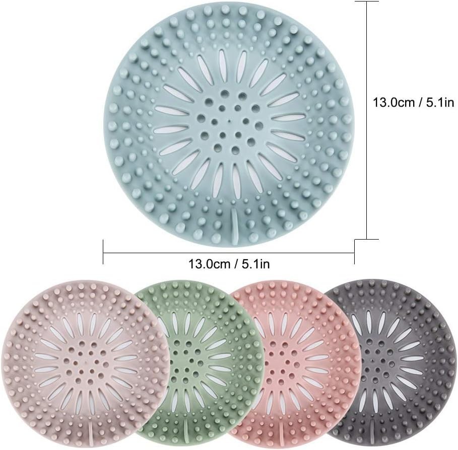 5 pack Rubber Bathroom Kitchen Sink Drain Strainers, Tub Shower Hair Catcher gallery