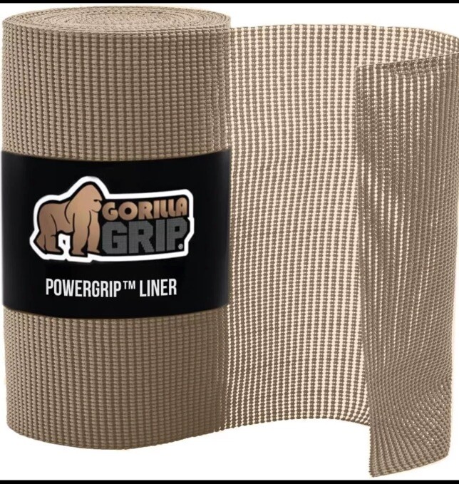 Gorilla Grip powerGRIP Drawer Shelf and Cabinet Liner, 12"W x 20"L, Beige gallery