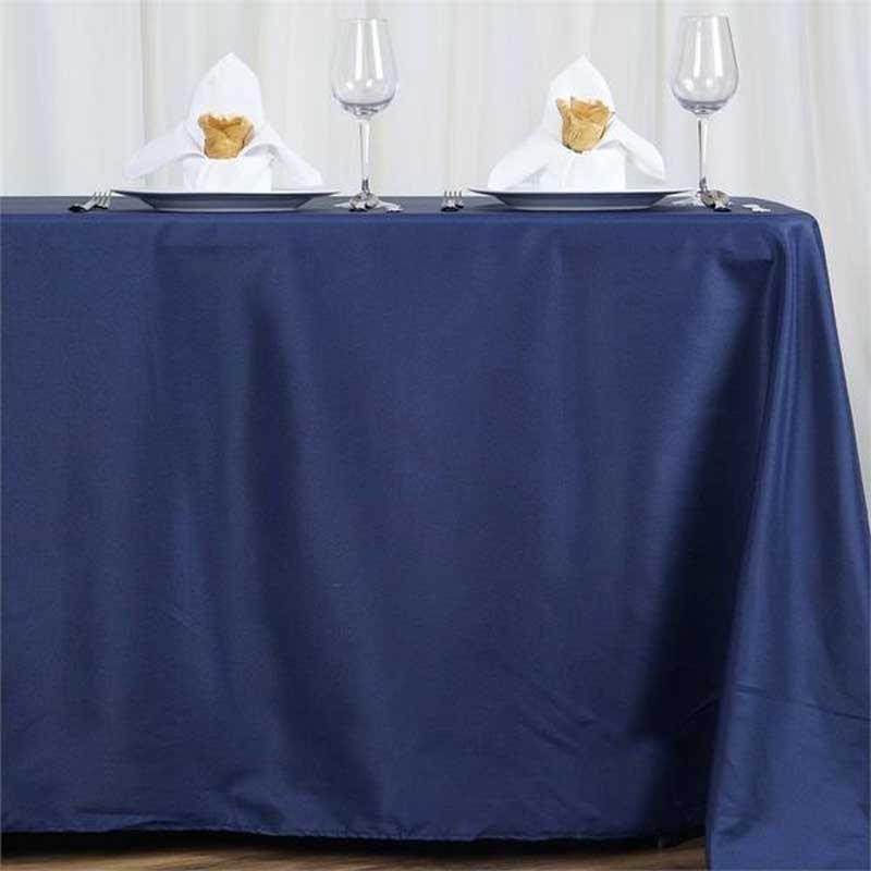 NAVY BLUE 72x120 RECTANGLE POLYESTER TABLECLOTH Wedding Party Catering Linen