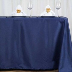 NAVY BLUE 72×120 RECTANGLE POLYESTER TABLECLOTH Wedding Party Catering Linen
