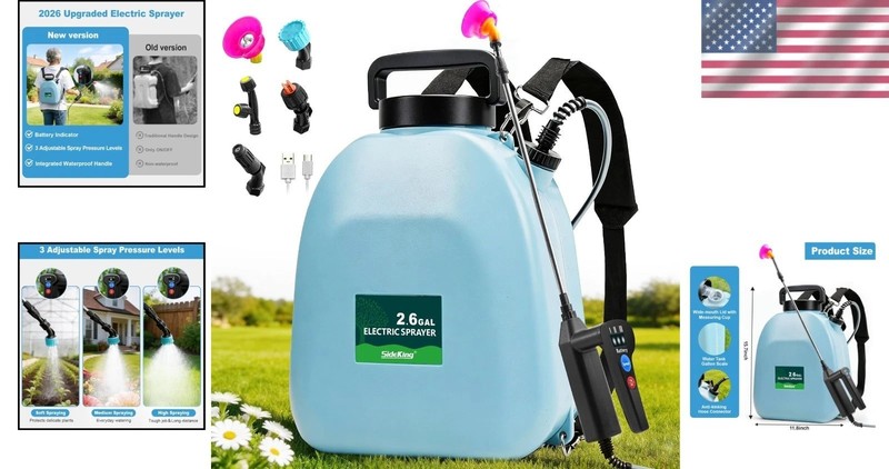 Versatile Battery Powered Backpack Sprayer - Perfect for Weeds & Pest Control gallery