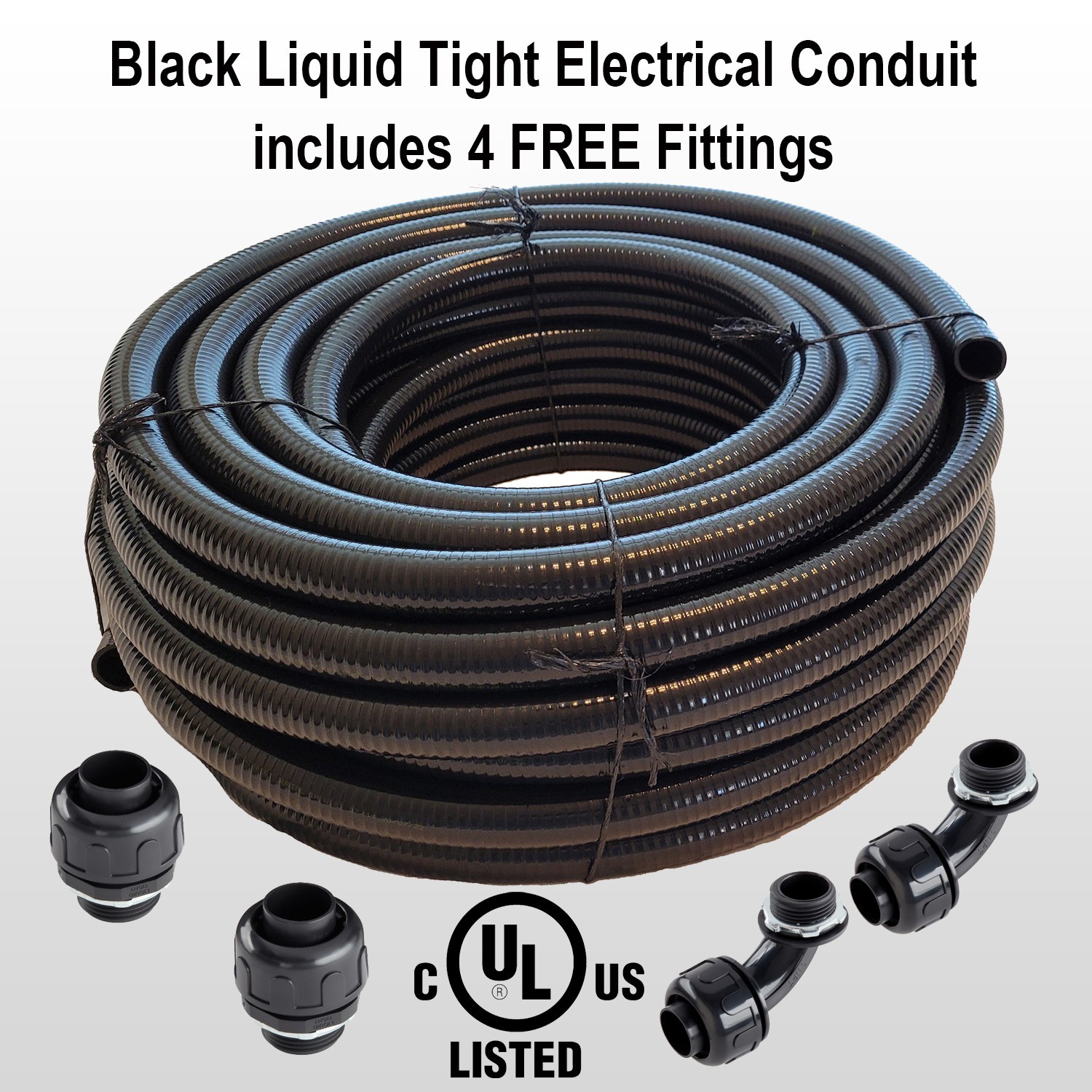 Flexible Liquid Tight, Non-Metallic Electrical Conduit with Fittings - UL Listed gallery