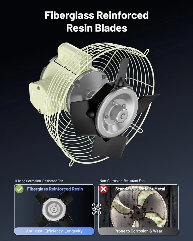 10-Inch Single Speed Corrosion-Resistant Shutter Exhaust Fan gallery