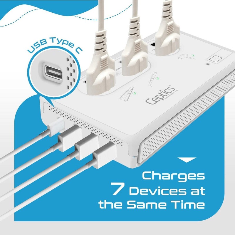 200W/2000W Step Down Converter – 2x 200W, 1x 2000W outlets & 3x USB-A + 1x USB-C gallery