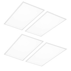 2x4FT LED Flat Panel Light with Emergency Battery Backup, 50W 6800LM (4-PACK)