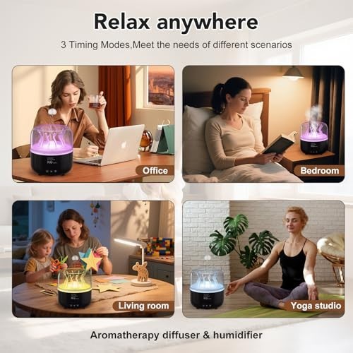 "280ml Jellyfish Humidifier & Essential Oil Diffuser with Remote, 7 Color Lights gallery