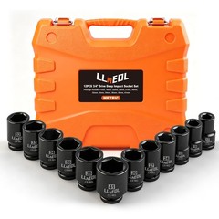 3/4 Inch Drive Socket Set, 12Pcs Impact Deep/Jumbo Sockets, Metric 17mm to 41…