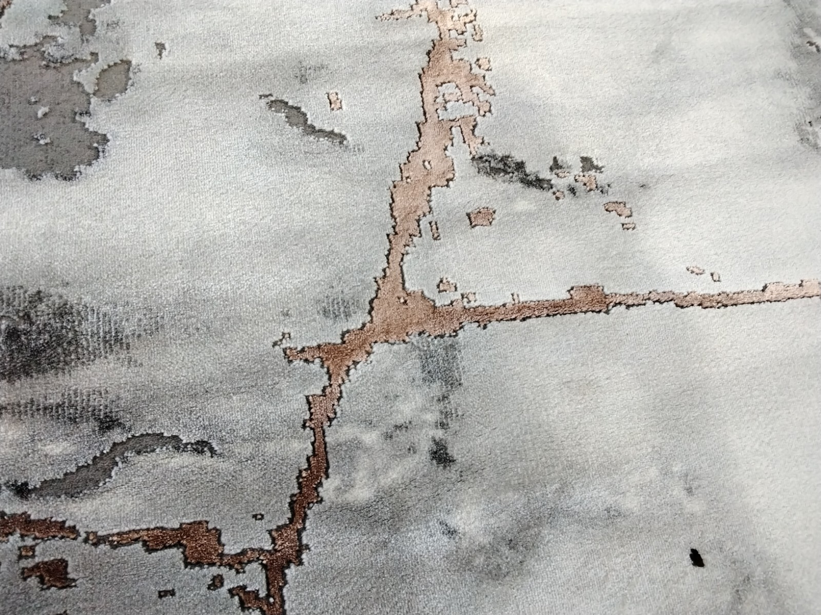 GREY / ORANGE 10' X 10' RD Back Stain Rug, Reduced Price 1172748686 CFT877P-10R gallery