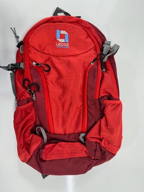 ** LEDGE OUTDOORS ** HIKING BACKPACK  ‘ 20L WITH HYDRATION BLADDER ‘-NEW RED
