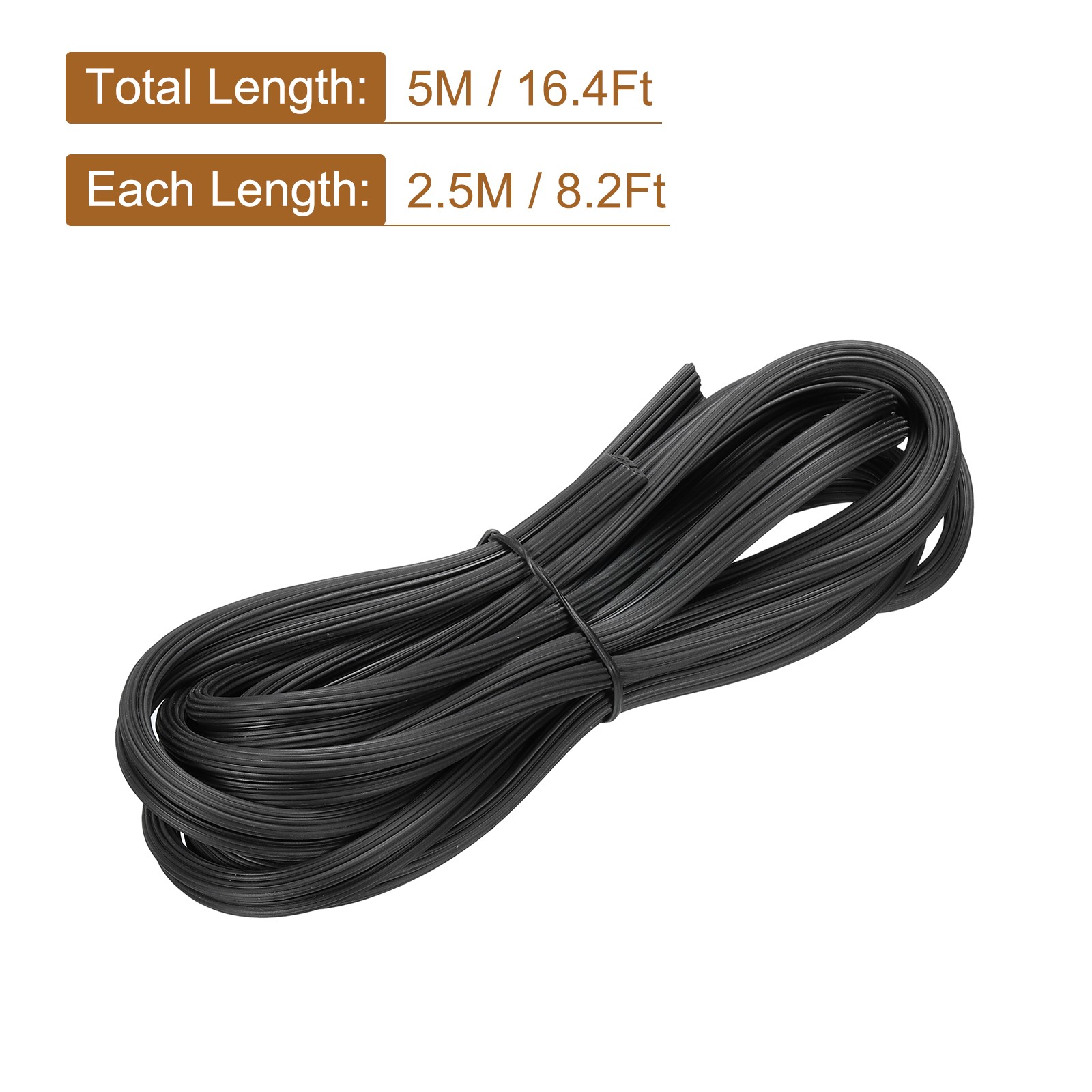 Screen Spline, 5M/16.4Ft Rubber Window Sealing Strip, 5.5mm OD Black gallery