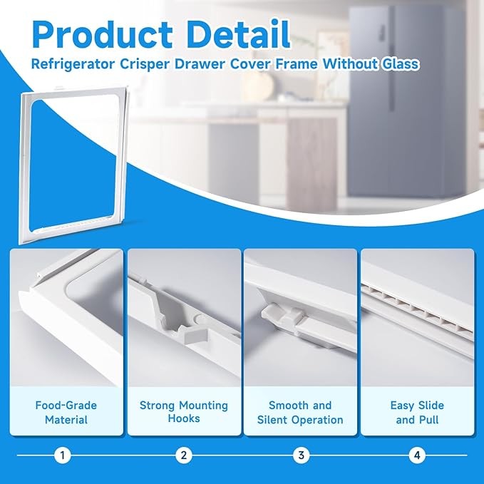 Refrigerator Shelf Frame For Whirlpool WRS311SDHB03 WRS311SDHW03 WRS315SDHT00 gallery