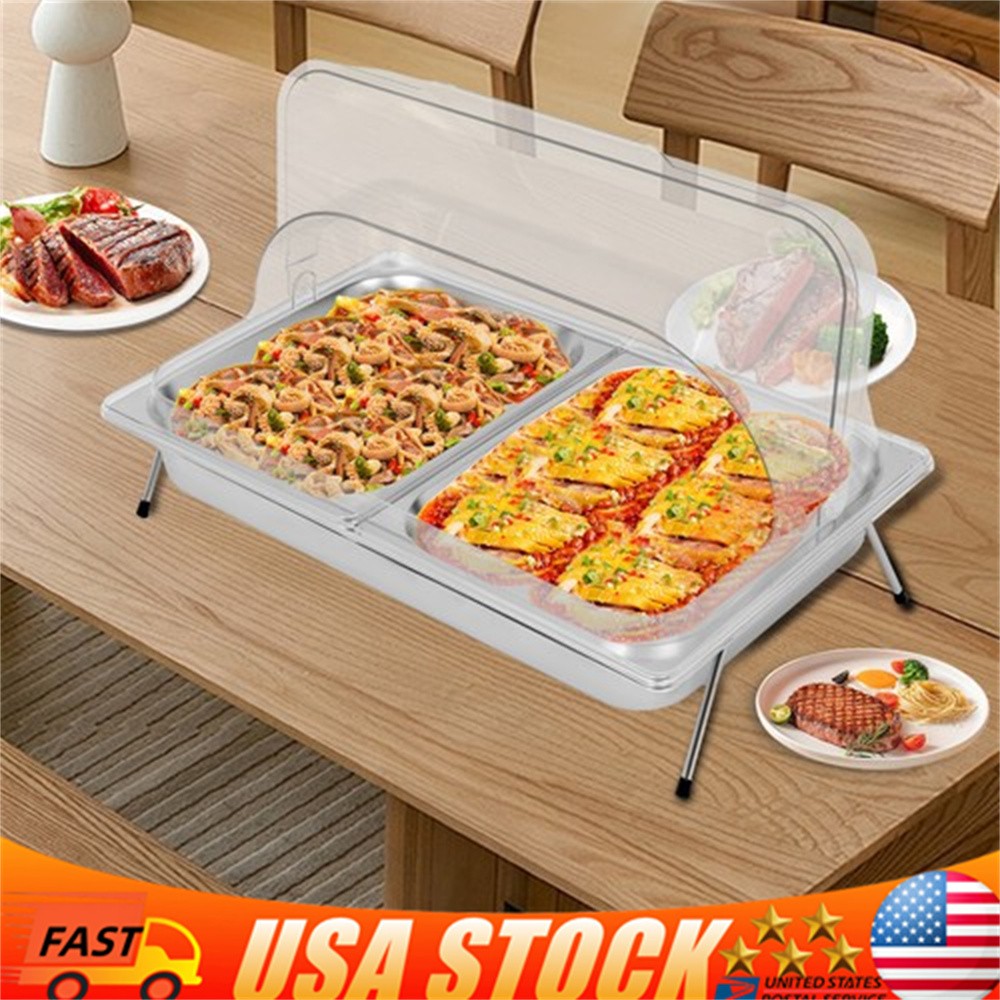 Countertop Food Serving Display Container Condiment Dispenser Tray with Lid gallery