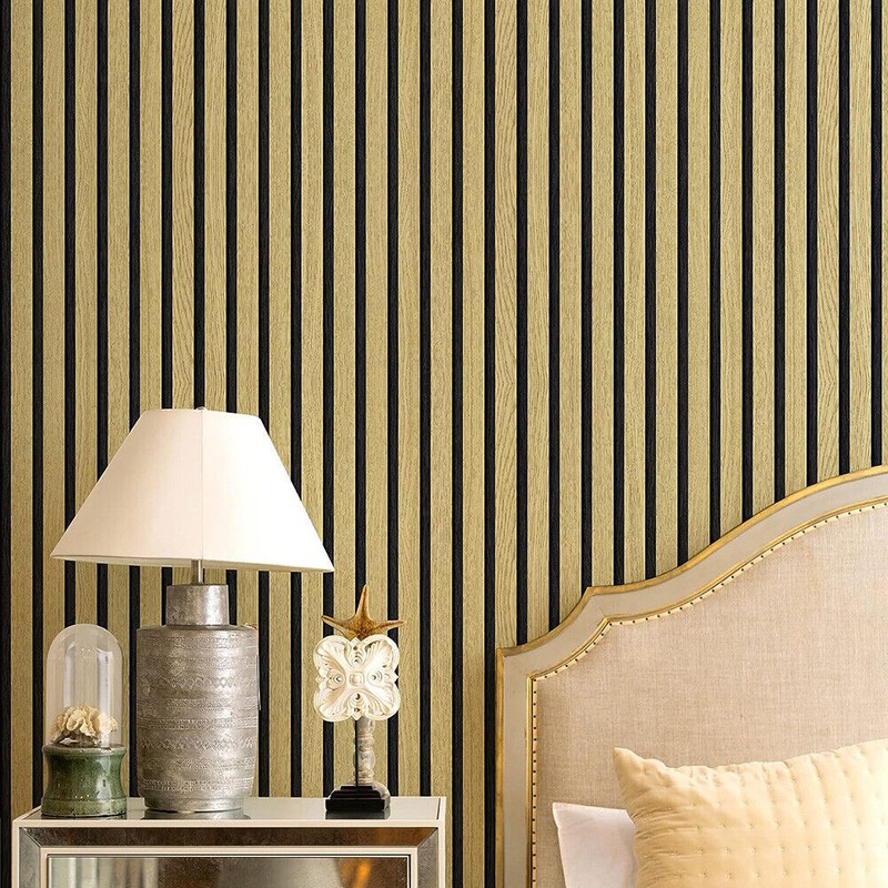 Wood Grain Plank Panel Effect Wallpaper Stick Self Adhesive Wood Slat Wall Paper gallery