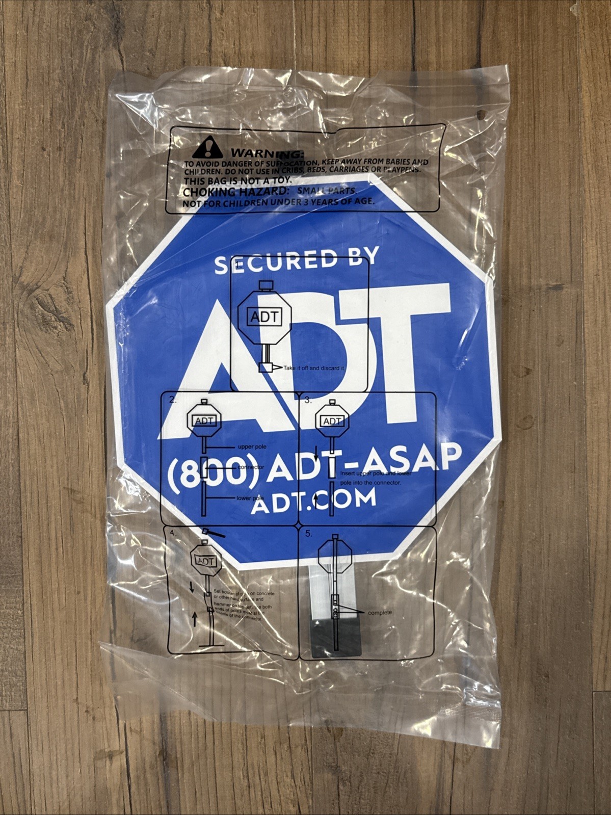 {G} ADT Security Yard Sign 28" Aluminum Weatherproof NEW gallery