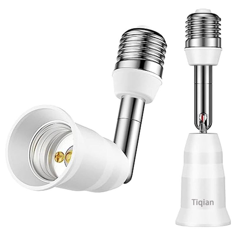 E26/E27 Light Socket Extender, 4.5 Inch Extension,Adjustable Vertical 90°Horizon gallery