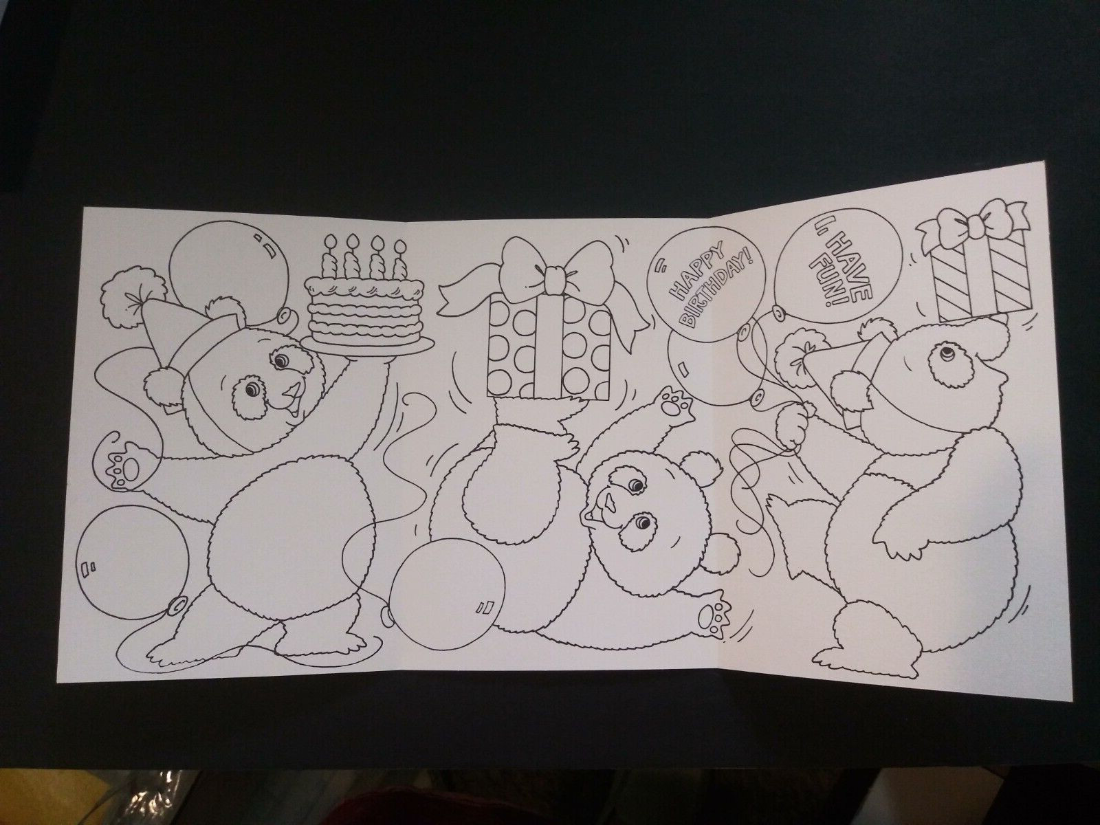 Hallmark Child Panda A Party For You To Color Birthday Card gallery