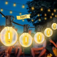 Outdoor G40 Globe String Lights Waterproof for Patio Backyard 25-100FTWarm White