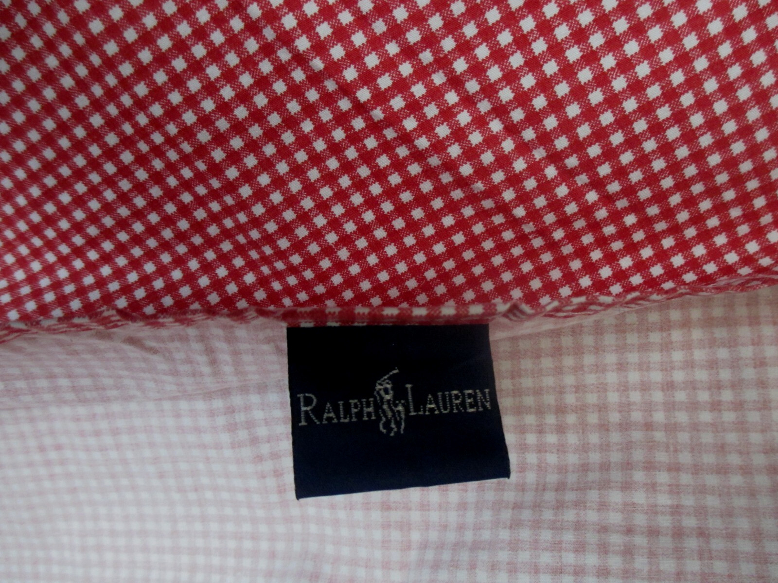 Ralph Lauren Small Gingham Red White Flat Sheet - Queen gallery