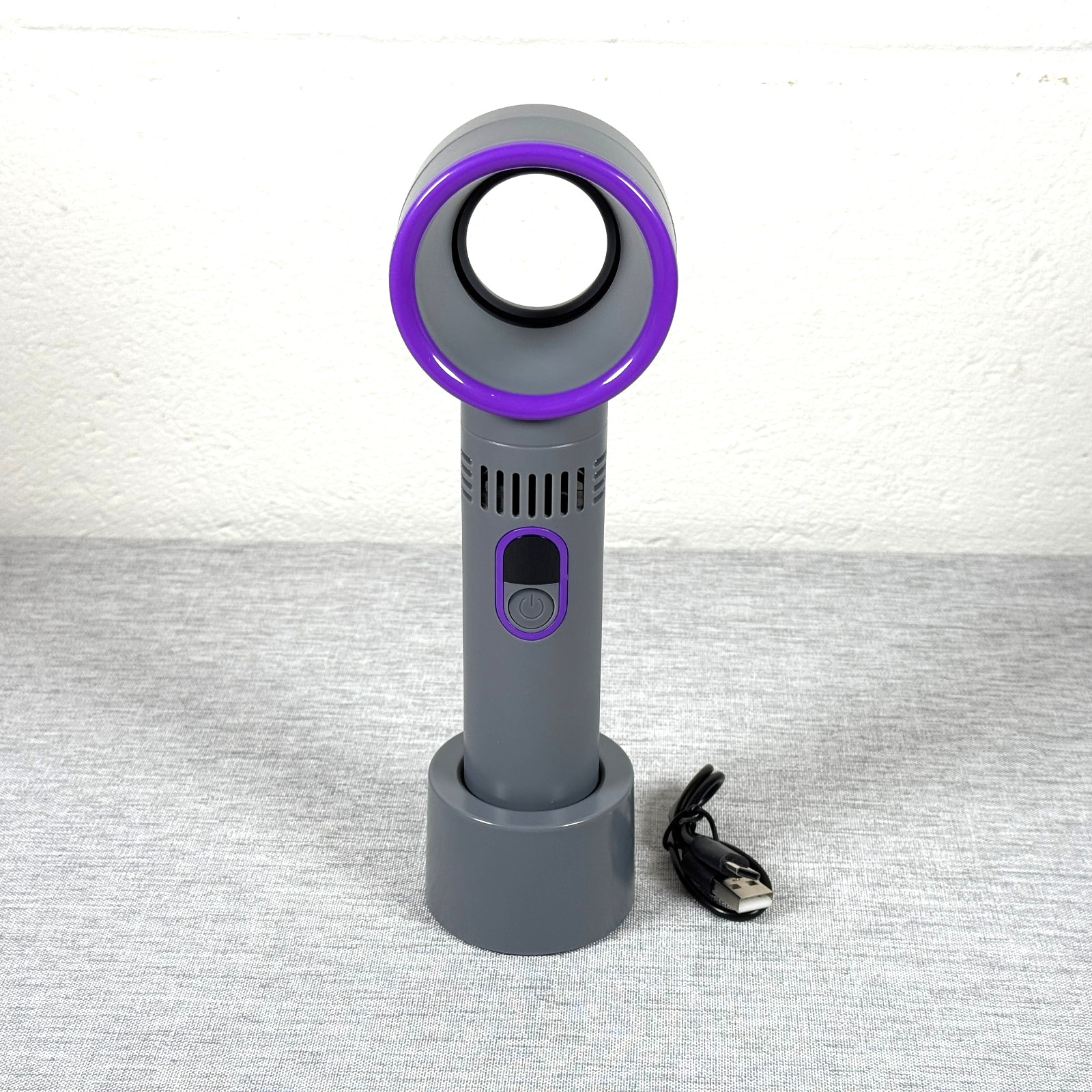 SM Zeroid Portable Electric Fan Purple Gray gallery