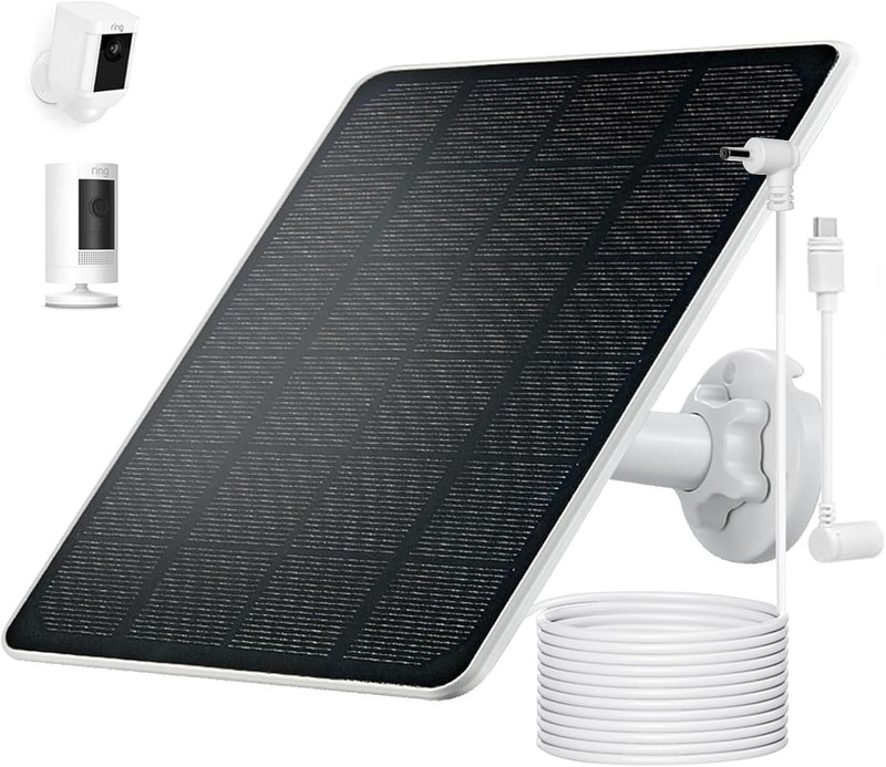 360-Degree Mount Solar Panel Charger for Ring Cameras – Easy Install & Durable gallery