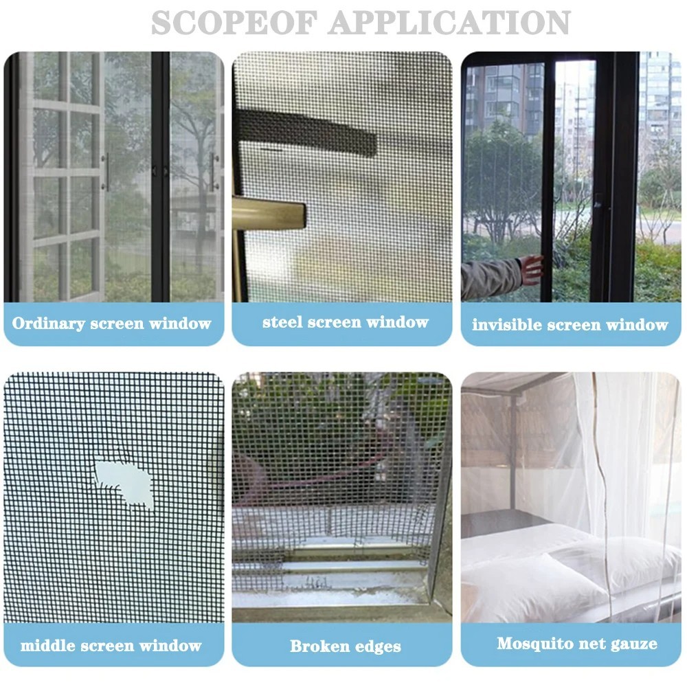 Screen Repair Adhesive Tape Mesh Patch for Window and Door Netting 2 Inch x 79" gallery