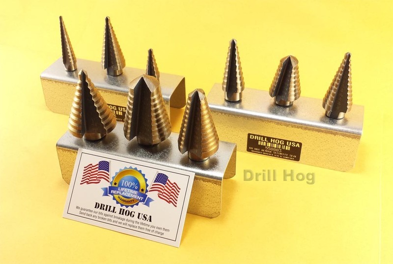 Drill Hog® Step Drill Bit Set Molybdenum Step Bit UNIBIT M7 Lifetime Warranty gallery