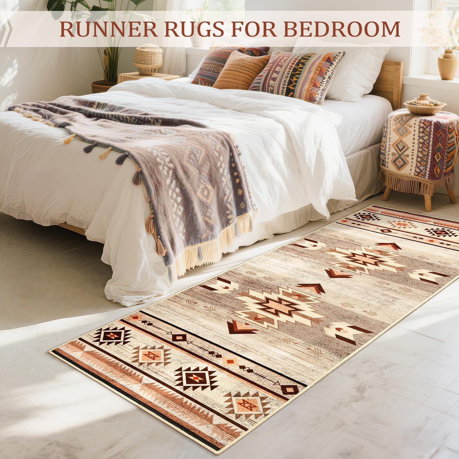 Western Hallway Runner Rug 2 X 6, Non-Slip Long Runners for Bedroom Kitchen Hall gallery