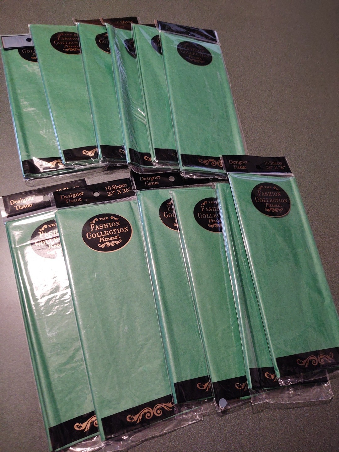 Tissue Wrapping Gift Paper 12 Bulk 120 Sheets 26x20 Inches Green gallery