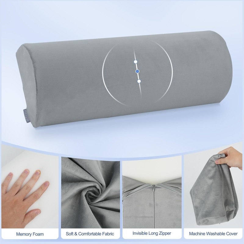 Knee Pillow for Back Sleeping, Memory Foam Bolster Pillow for Legs, Under Kne... gallery