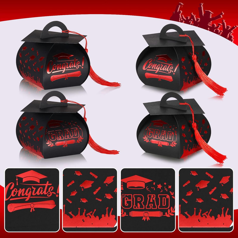 30 Graduation Cap Gift Boxes with Tassel for Class of 2026 Party Favors gallery
