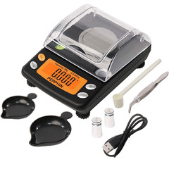 Milligram Scale, Dual Powered, Large Display, Mg Scale, Adjustable Feet, 50G X 0