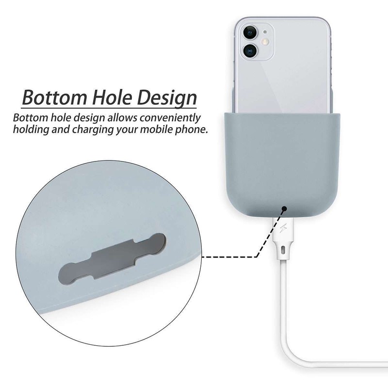 Wall Mounted Remote Control Holder Hole Free Pen Storage Box Hanging Organizer gallery
