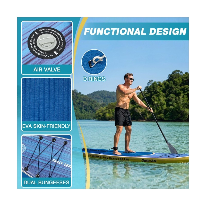 11'6"x35" Extra Wide Inflatable Paddle Board with Seat, 450LBS Sup Stand Up P... gallery