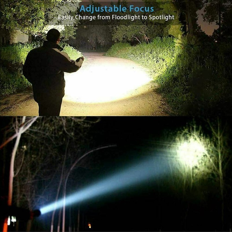 Super Bright LED Tactical Flashlight Zoomable With Rechargeable Battery gallery