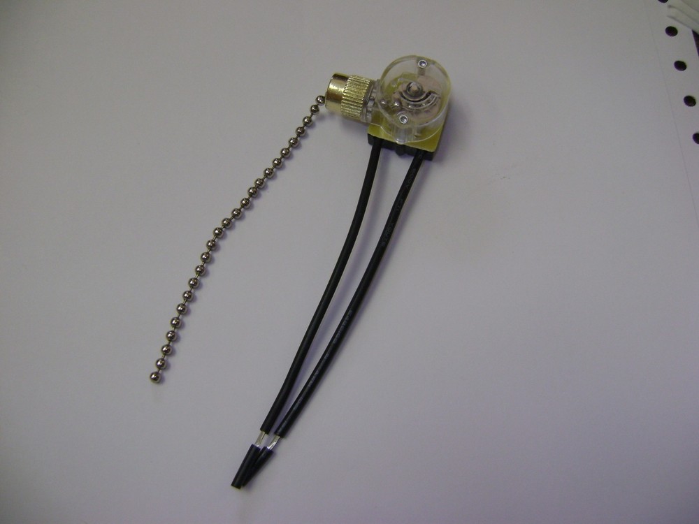 CEILING FAN 2 WIRE PULL GOLD CHAIN LIGHT SWITCH DR67
