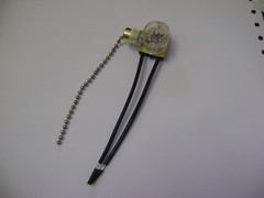 CEILING FAN 2 WIRE PULL GOLD CHAIN LIGHT SWITCH DR67