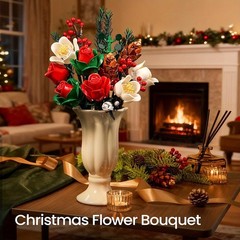 High-Quality All-Age Strong Quick-Assembly Realistic Flower Bouquet Building Set