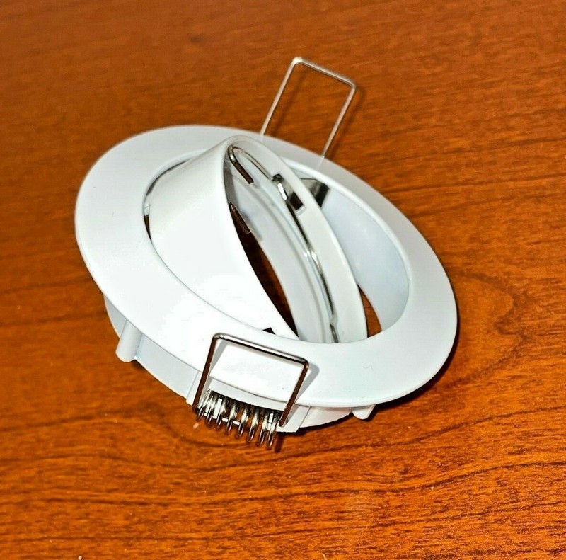 3 Inch MR16 Recessed Light Adjustable Ring Gimbal Trim, White finish (354-900) gallery