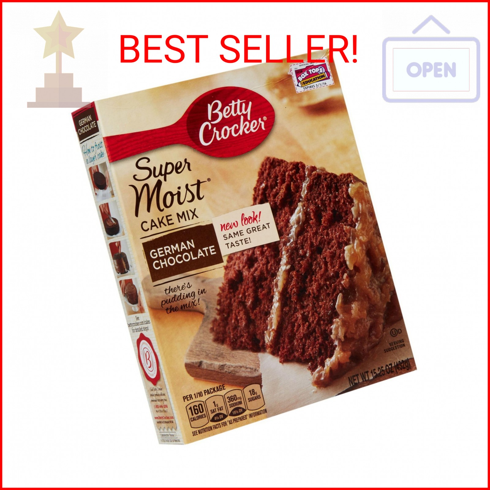 Betty Crocker Super Moist German Chocolate Cake Mix - 15.25 oz gallery