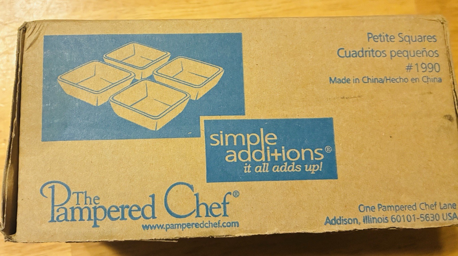Pampered Chef Simple Additions Petite Squares Dipping Bowls 1990 Square MPN gallery