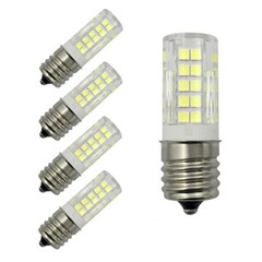5pcs E17 LED Light bulb C9 64-2835SMD Ceramics Light 6W 110V 120V White Lamp H